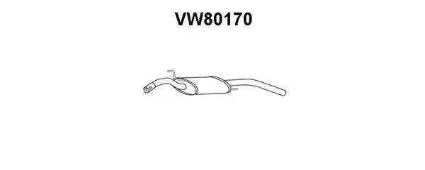 Глушитель выхлопных газов конечный VW80170 VENEPORTE