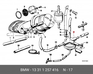 Клапан, система питания 13 31 1 257 416 BMW