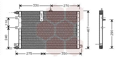 Конденсатор, кондиционер 47005033 VAN WEZEL