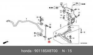 Болт подвески 90118SX8T00 HONDA