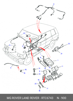 Датчик, частота вращения колеса RTC6743 LAND ROVER