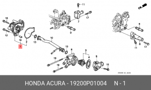 Водяной насос 19200P01004 HONDA