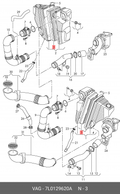 Воздушный фильтр 7L0 129 620 A PORSCHE