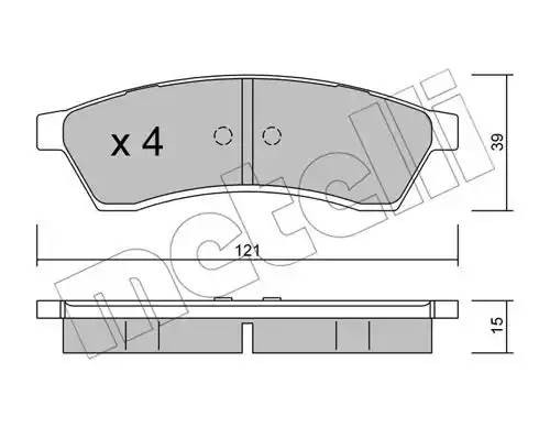Комплект тормозных колодок, диско 22-0510-0 METELLI