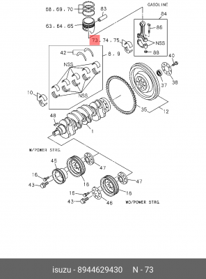 Шатунный подшипник 8-94462-943-0 ISUZU