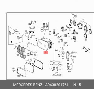 Фара головного света A9438201761 MERCEDES BENZ