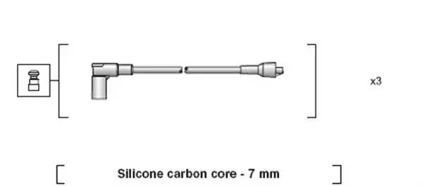 Ккомплект проводов зажигания 941318111262 MAGNETI MARELLI