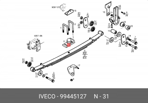 Многолистовая рессора 99445127 IVECO