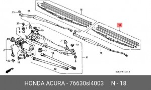 Щетка стеклоочистителя 76630SL4003 HONDA