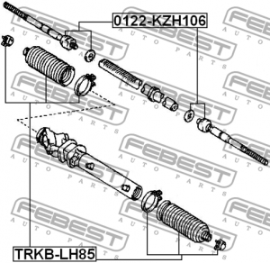 Пыльник рулевой рейки TRKB-LH85 FEBEST