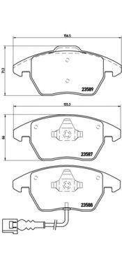 Комплект тормозных колодок, диско P85075 BREMBO