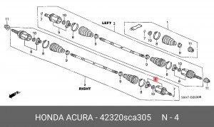ШРУС 42320SCA305 HONDA