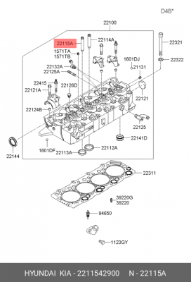 Направляющая втулка клапана 2211542900 HYUNDAI KIA