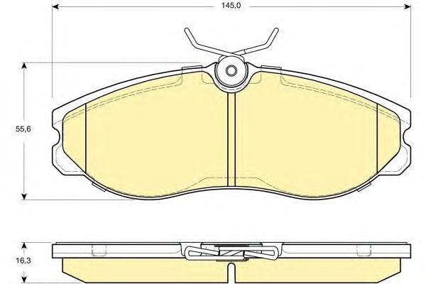 Комплект тормозных колодок, диско 6133131 GIRLING