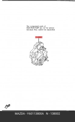 Насос высокого давления Y60113800A MAZDA