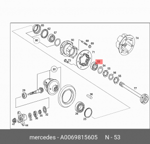 Подшипник A0069815605 MERCEDES BENZ