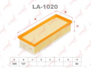 Фильтр воздушный LA-1020 LYNXAUTO