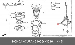Амортизатор 51606SK3010 HONDA