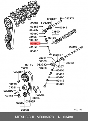 Уплотнительное кольцо, стержень кла MD306078 MITSUBISHI