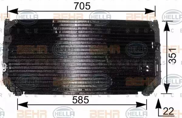 Конденсатор, кондиционер 8FC 351 037-781 HELLA
