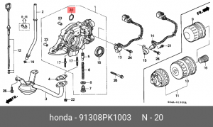 Прокладка, впускной коллектор 91308PK1003 HONDA
