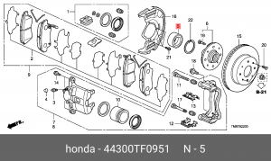 Подшипник ступицы колеса 44300-TF0-951 HONDA