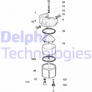 Топливный фильтр 5836B250 DELPHI