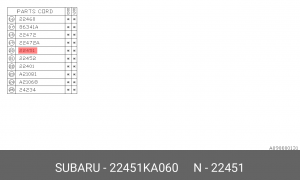 Деталь 22451KA060 SUBARU