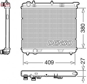 Радиатор, охлаждение двигател DRM21024 DENSO