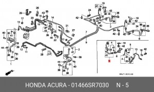 Шланг тормозной 01466SR7030 HONDA