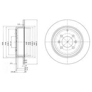 Тормозной диск BG2873 DELPHI