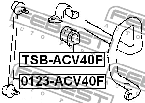 Втулка стабилизатора TSB-ACV40F FEBEST