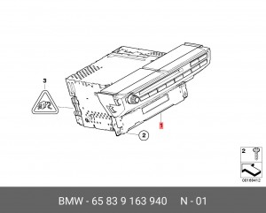 Магнитола 65 83 9 163 940 BMW