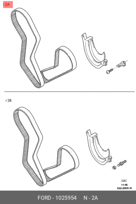 Комплект ремня ГРМ 1 025 954 FORD