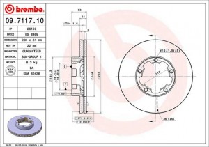 Тормозной диск 09.7117.10 BREMBO