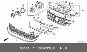 Эмблема 71128SWWE31 HONDA