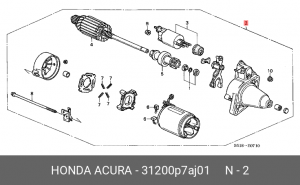 Стартер 31200P7AJ01 HONDA