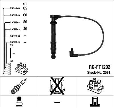 Ккомплект проводов зажигания RCFT1202 NGK NTK