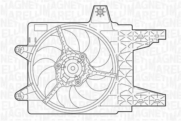 Вентилятор охлаждения радиатора ДВС 069402281010 MAGNETI MARELLI