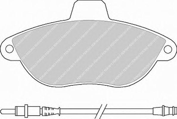 Комплект тормозных колодок, диско FSL1002 FERODO