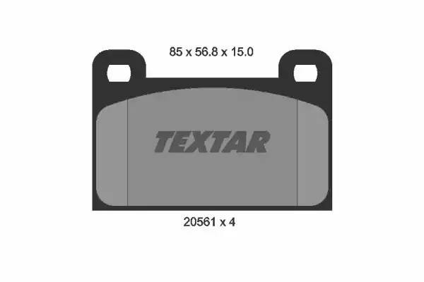 Комплект тормозных колодок, диско 2056101 TEXTAR