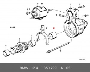 Втулка, вал стартера 12 41 1350799 BMW