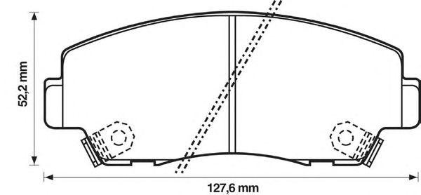 Комплект тормозных колодок, диско 572279B BENDIX JURID