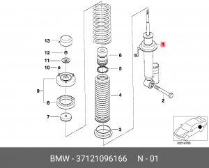 Амортизатор подвески 37121096166 BMW