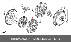 Корзина сцепления 22300-RNA-003 HONDA