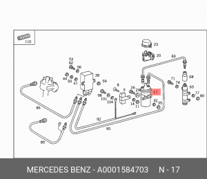 Катушка зажигания A0001584703 MERCEDES BENZ