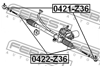 Наконечник рулевой тяги 0421-Z36 FEBEST
