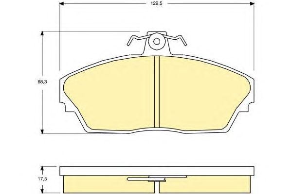 Комплект тормозных колодок, диско 6131481 GIRLING