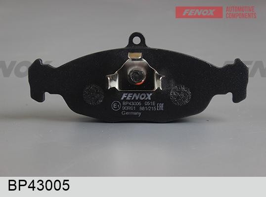 Колодки тормозные дисковые BP43005 FENOX