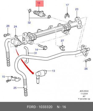Клапанная форсунка 1033320 FORD
